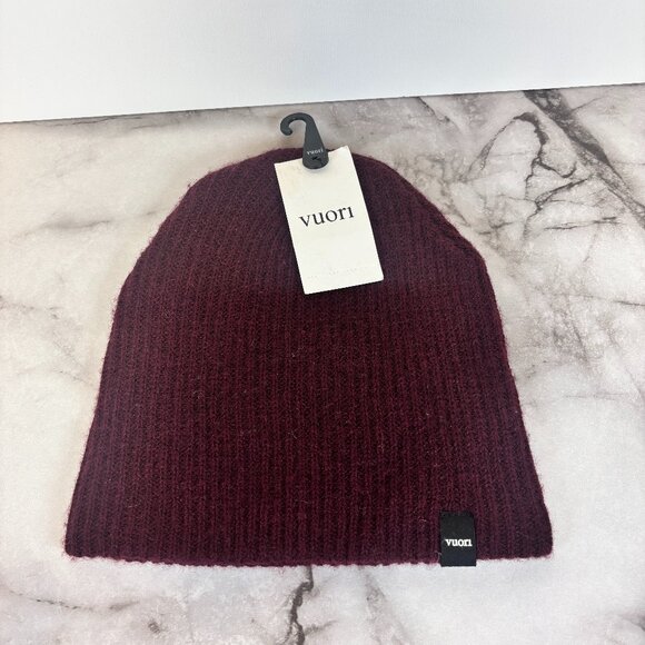 Vuori Accessories - Vuori Manchester Beanie Unisex Ruby Red Purple Wool Cashmere Unisex OSFA NWT